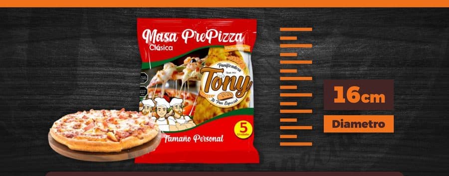 Masa Pizza Individual Clásica 400g (5 un)